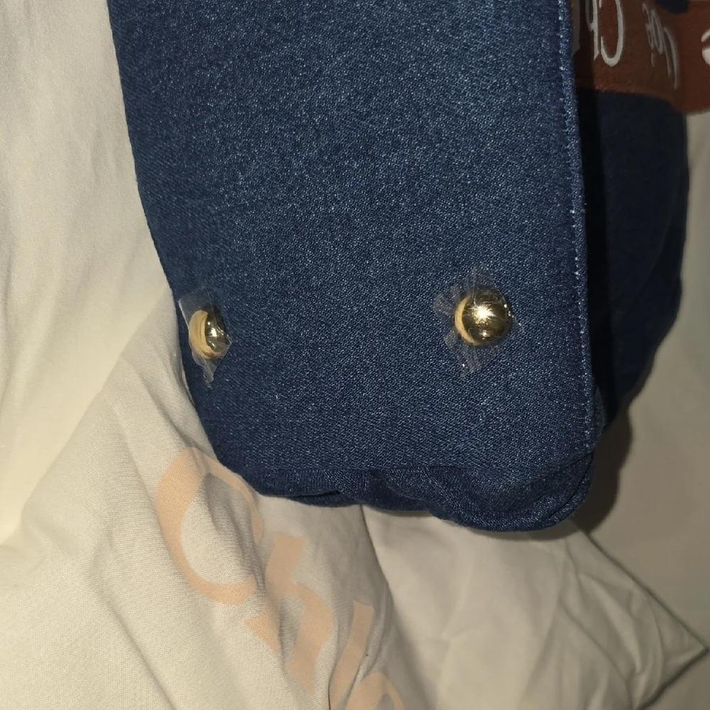 NWT Chloé Denim Blue Logo Baby Changing Diaper Bag Set Authentic